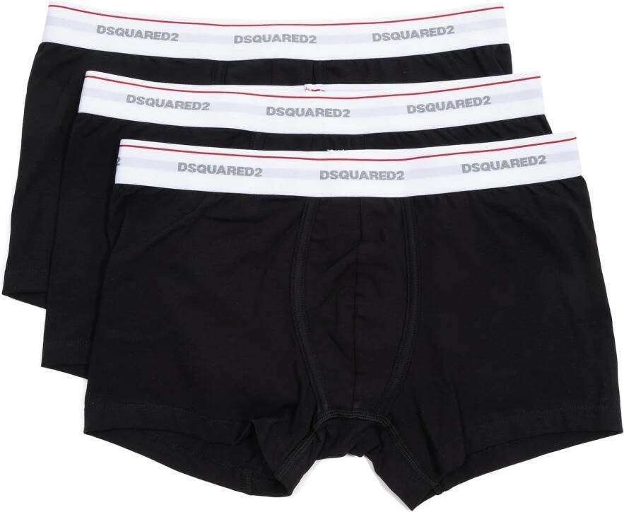Dsquared2 Effen Boxershort Pak van Middelhoge Taille Black Heren - Foto 2