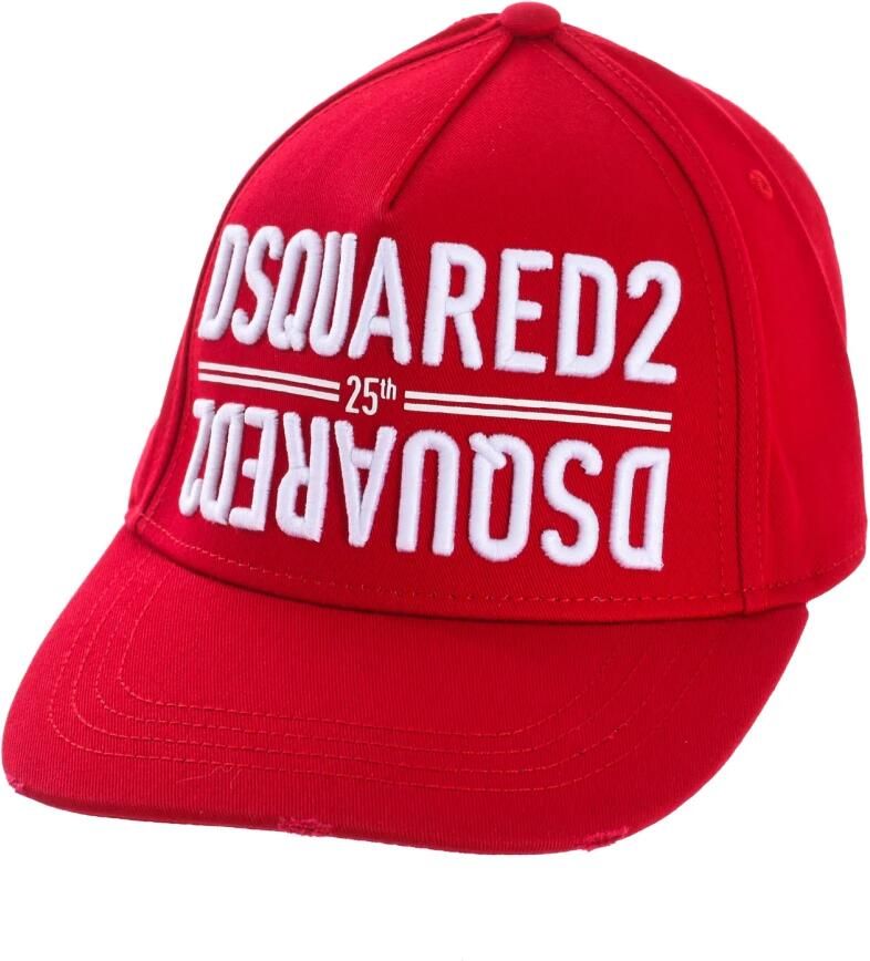 Dsquared2 Geborduurde Herenpet met Gescheurde Klep Red Heren - Foto 2