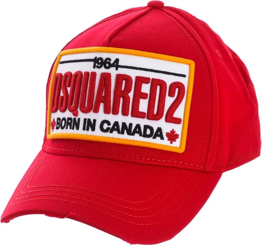 Dsquared2 Geborduurde Herenpet met Klittenbandsluiting Red Heren - Foto 3