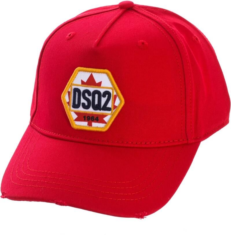Dsquared2 Geborduurde katoenen pet met gescheurde klep Red Heren - Foto 2