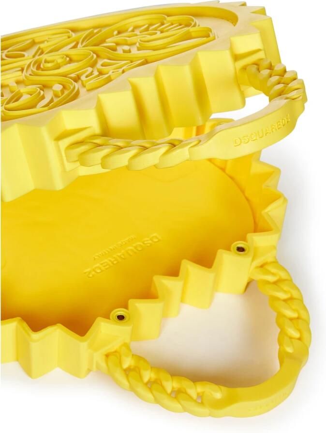 Dsquared2 Gele Rubberen Hartentas met Kettinghandvatten Yellow Dames - Foto 2
