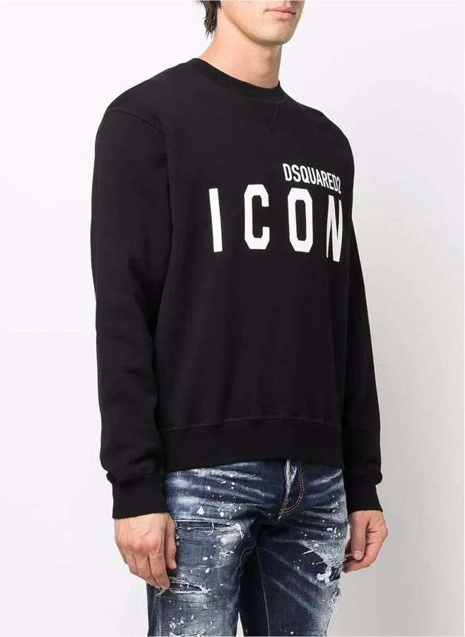 Dsquared2 Icon Crew-neck Sweatshirt met Logo Print Black Heren - Foto 5