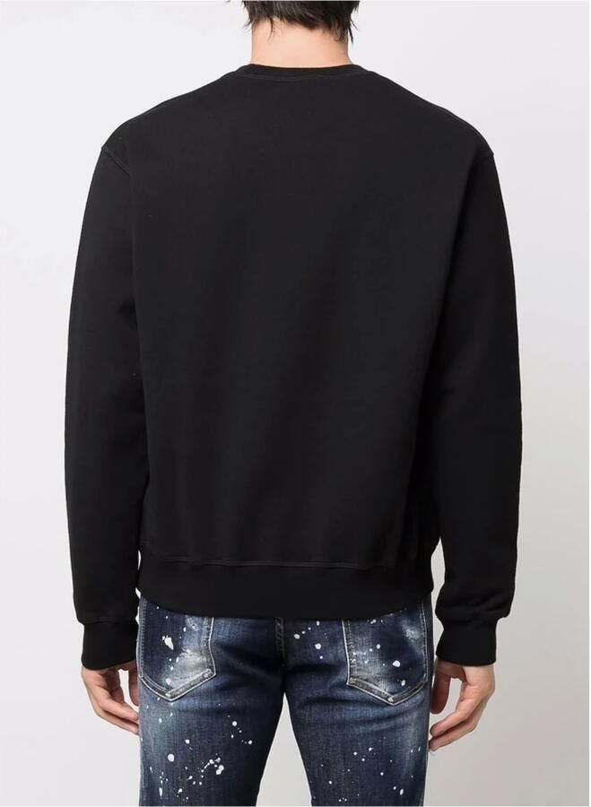 Dsquared2 Icon Crew-neck Sweatshirt met Logo Print Black Heren - Foto 3