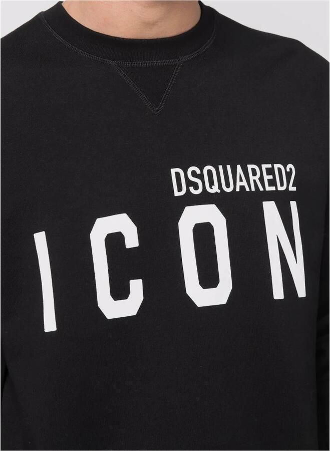 Dsquared2 Icon Crew-neck Sweatshirt met Logo Print Black Heren - Foto 4