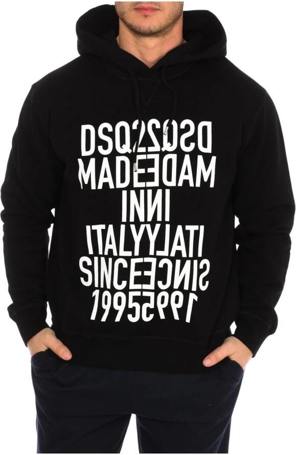 Dsquared2 Stijlvolle Zwarte Hoodie met Spiegellogo Black Heren - Foto 2