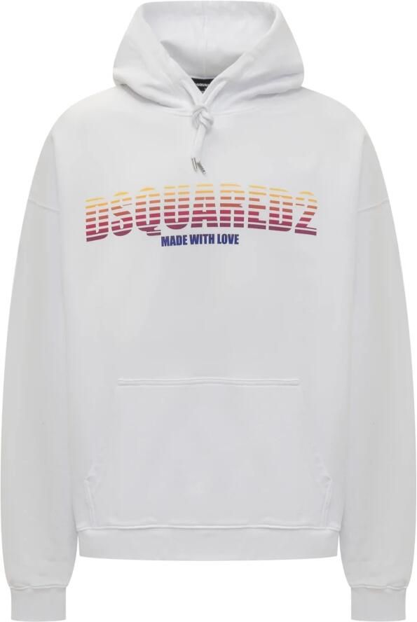 Dsquared2 Skater Jeans met Versleten Wit Denim en Logo Patch White Heren - Foto 2