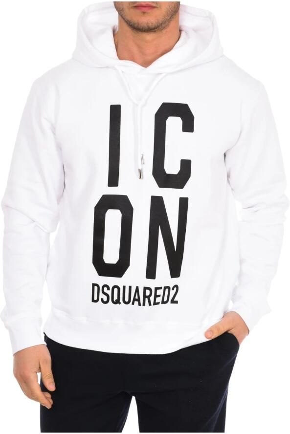 Dsquared2 Icon Squared Cool Fit Hoodie met Logo Print White Heren - Foto 2