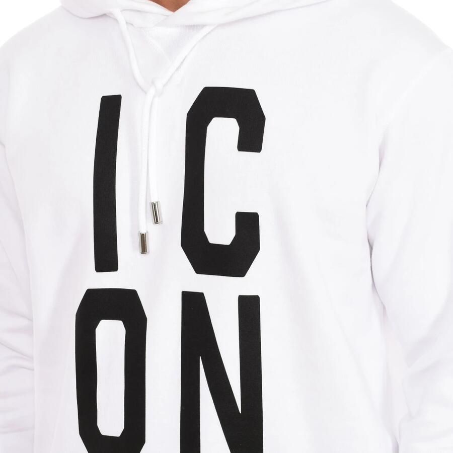 Dsquared2 Icon Squared Cool Fit Hoodie met Logo Print White Heren