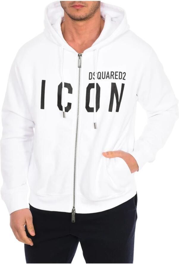 Dsquared2 Heren Zip Hoodie met Brand Print White Heren - Foto 7