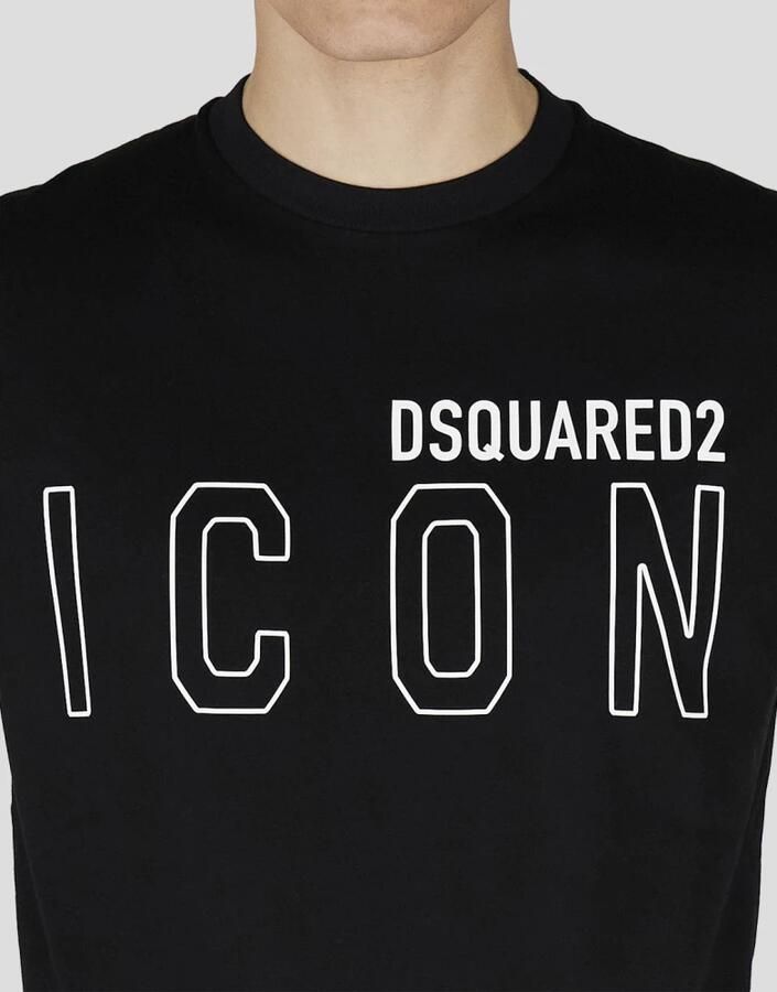 Dsquared2 Zwart Slim Fit Ronde Hals T-Shirt Black Heren