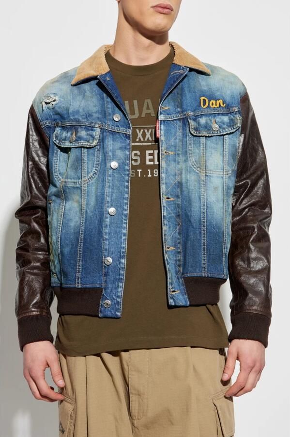 Dsquared2 Jas gemaakt van gecombineerde materialen Blue Heren - Foto 5