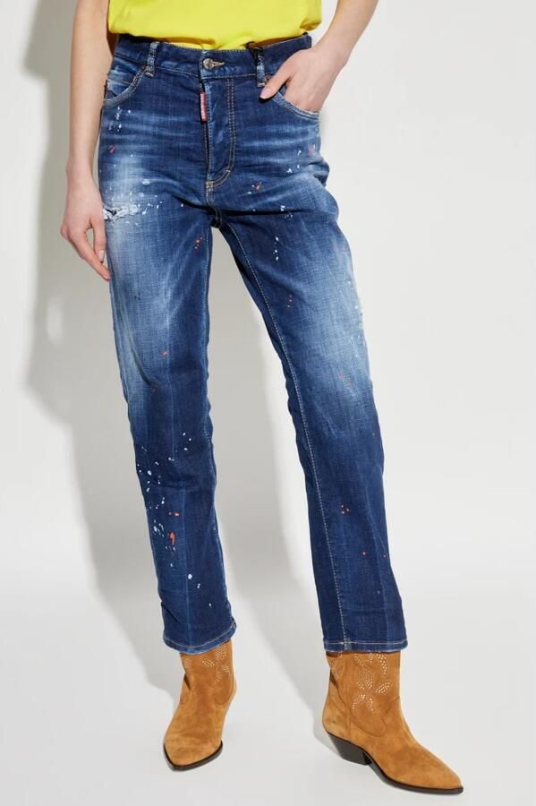 Dsquared2 Vintage Boston Jeans met Unieke Gebruikte Look Blue Dames - Foto 6