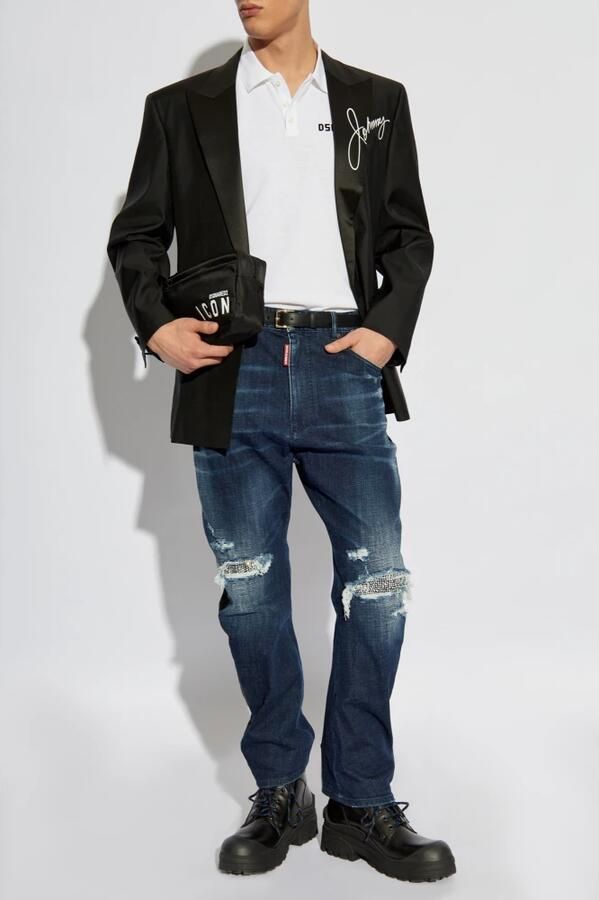 Dsquared2 Monogram Katoenen Poloshirt met Klassieke Kraag White Heren - Foto 4