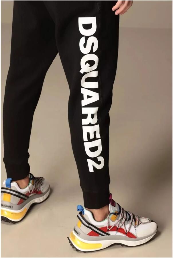 Dsquared2 Sportbroek met fleecevoering Black Heren