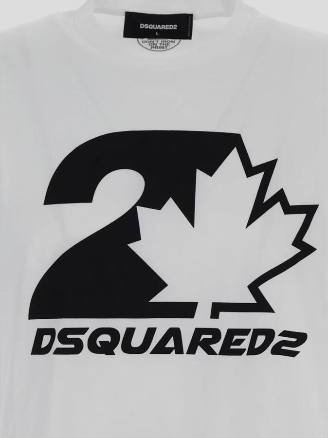 Dsquared2 Logo-Print Katoenen T-Shirt voor Heren White Heren - Foto 3