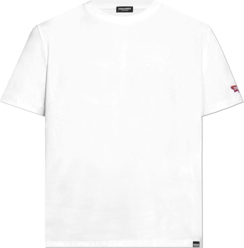 Dsquared2 Katoenen T-shirt met logopatch White Heren - Foto 5