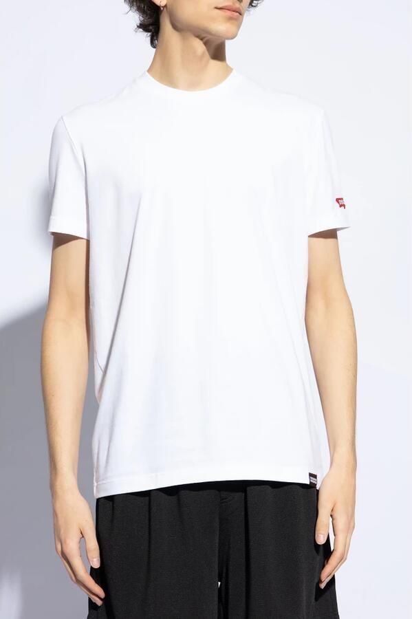 Dsquared2 Katoenen T-shirt met logopatch White Heren - Foto 3