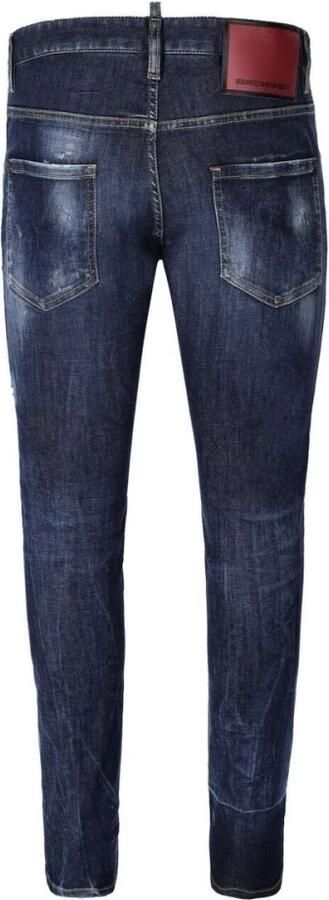 Dsquared2 Skater Blauwe Jeans Slim Fit Gescheurde & Gewassen Details Blauw Heren - Foto 3