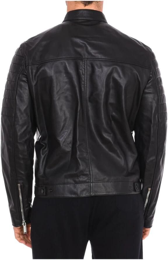 Dsquared2 Leren Bikerjack met ritssluiting Black Heren - Foto 2