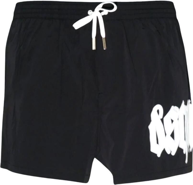 Dsquared2 Zwart Zeekleding Boxer Midi Black Heren - Foto 2