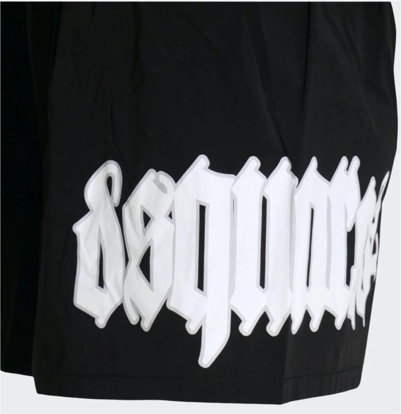 Dsquared2 Zwart Zeekleding Boxer Midi Black Heren