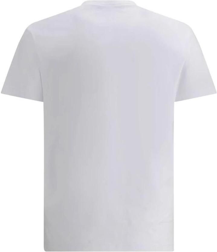 Dsquared2 Monogram Katoenen T-shirt met Geribbelde Ronde Hals White Heren - Foto 3