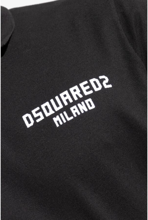 Dsquared2 Zwart Polo T-Shirt met knoopsluiting Black Heren - Foto 5