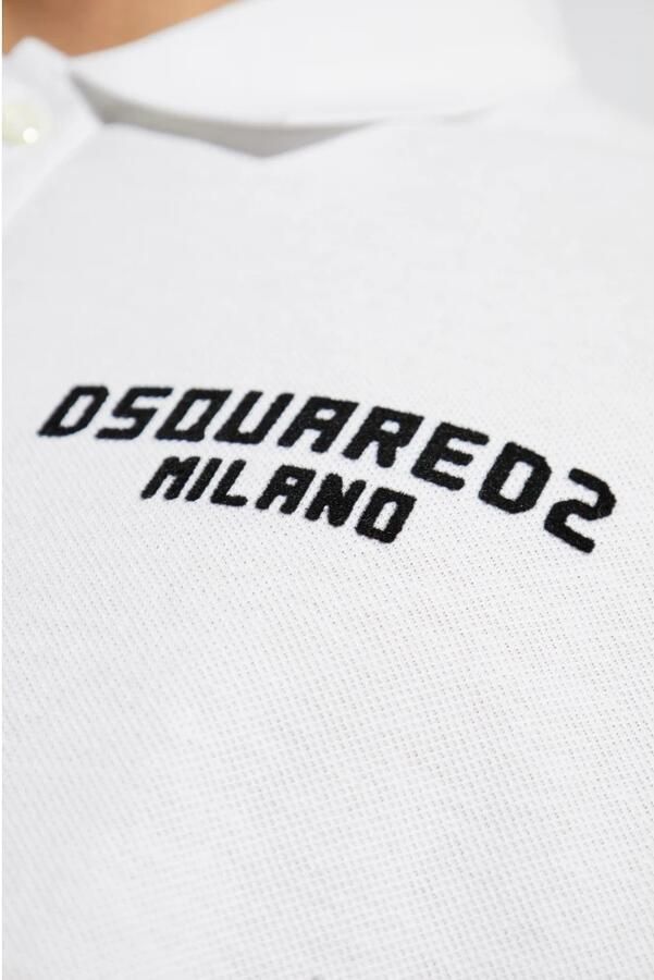 Dsquared2 Monogram Katoenen Poloshirt met Klassieke Kraag White Heren - Foto 3