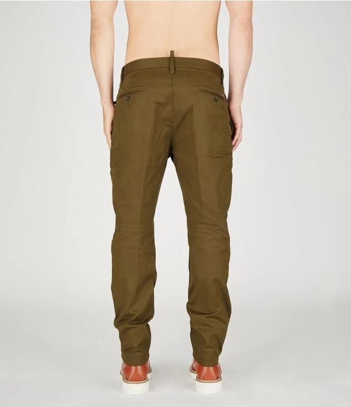 Dsquared2 Stretch Katoen Chino Broek Donkergroen Green Heren - Foto 6