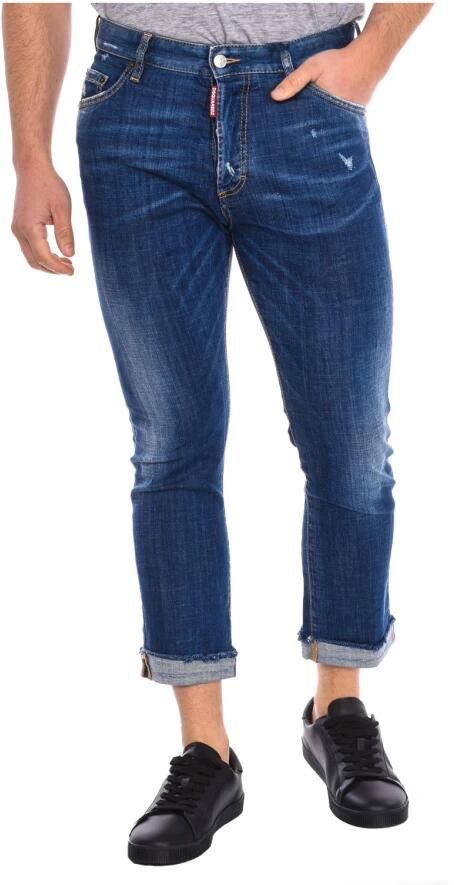 Dsquared2 Rechte Snit Lange Broek Blue Heren - Foto 3