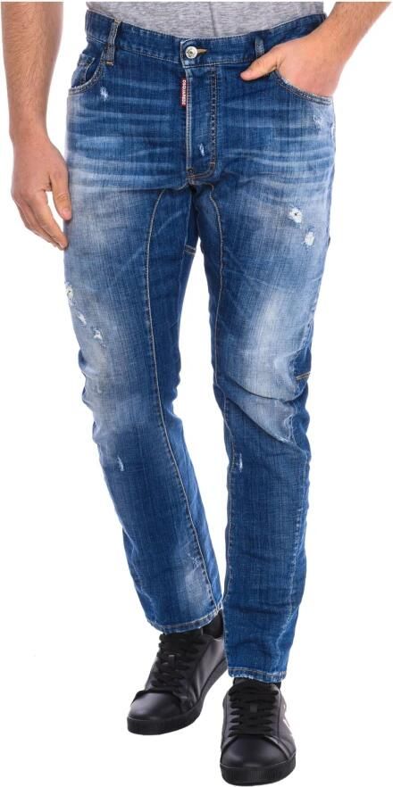 Dsquared2 Blauwe Slim Fit Ripped Jeans Blue Heren - Foto 6