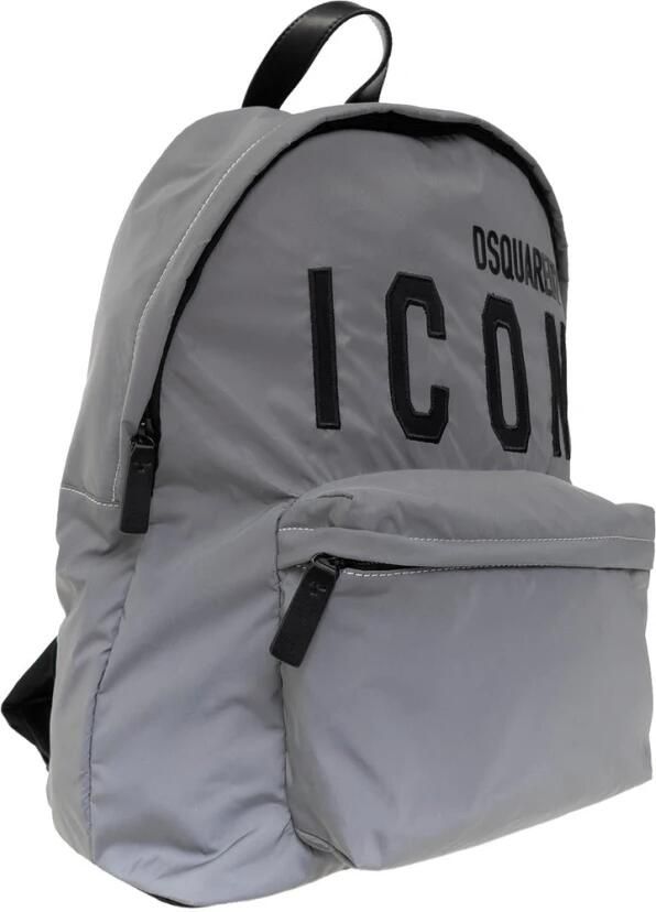 Dsquared2 Kids Icon rugzak met geborduurd logo Grijs - Foto 2
