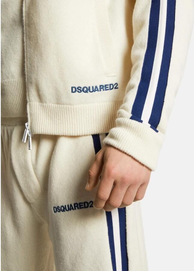 Dsquared2 Witte Zip-Up Cardigan Gebreide kleding Aw24 White Heren - Foto 3