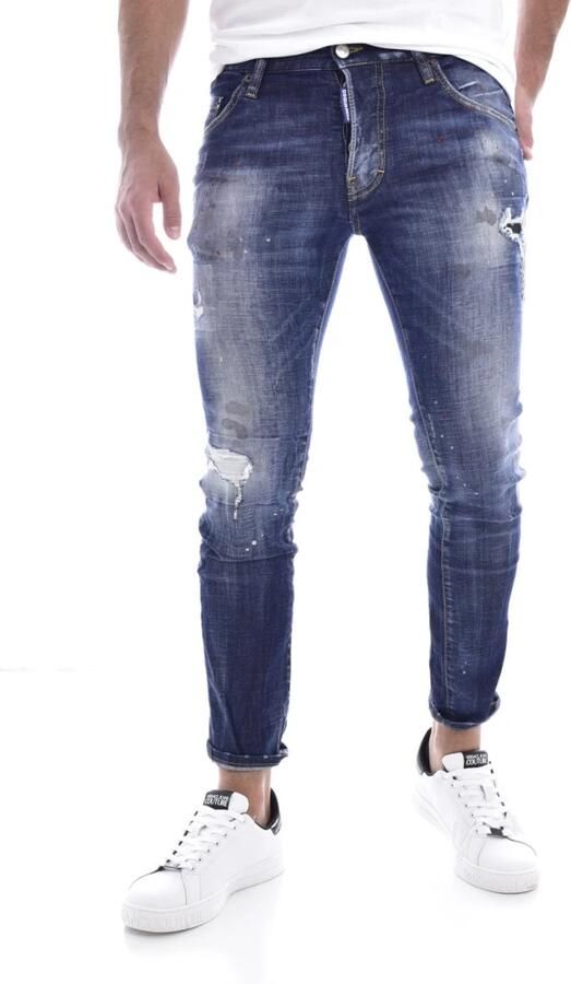 Dsquared2 Slim Fit Destroy Jeans Blue Heren - Foto 3