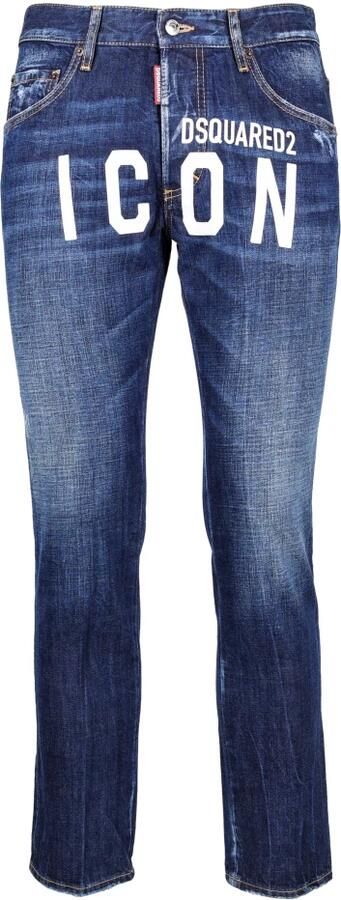 Dsquared2 Rechte Snit Lange Broek Blue Heren - Foto 4