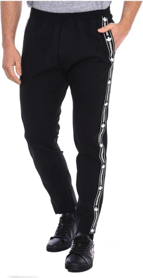 Dsquared2 Sportieve Wollen Trainingsbroek Black Heren - Foto 3