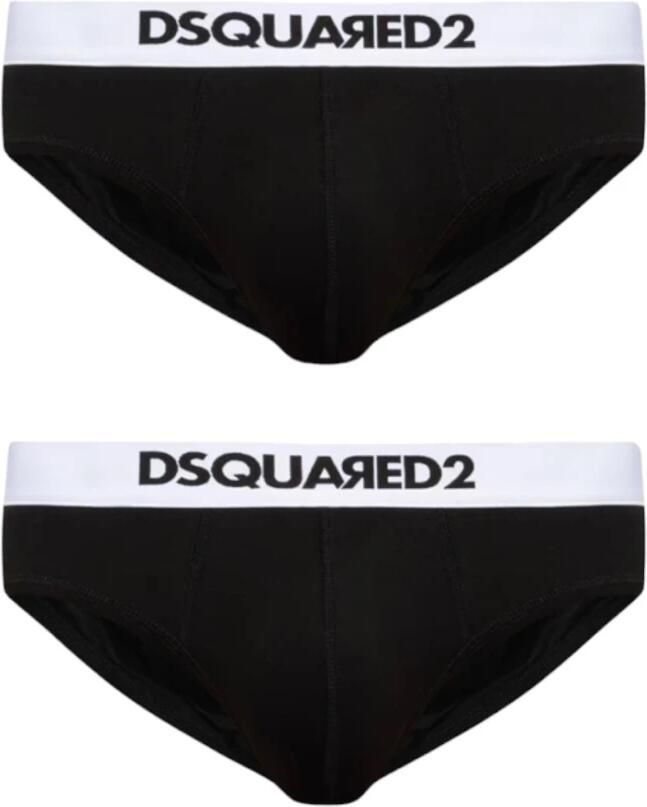 Dsquared2 Stijlvol Slip Bi-Pack Ondergoed Set Black Heren