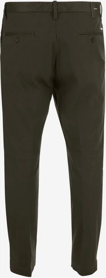 Dsquared2 Stretch Katoen Chino Broek Donkergroen Green Heren - Foto 10