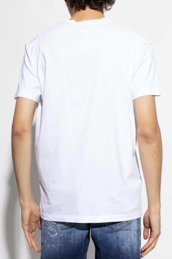Dsquared2 Witte Katoenen Print Crew Neck T-shirt White Heren - Foto 6