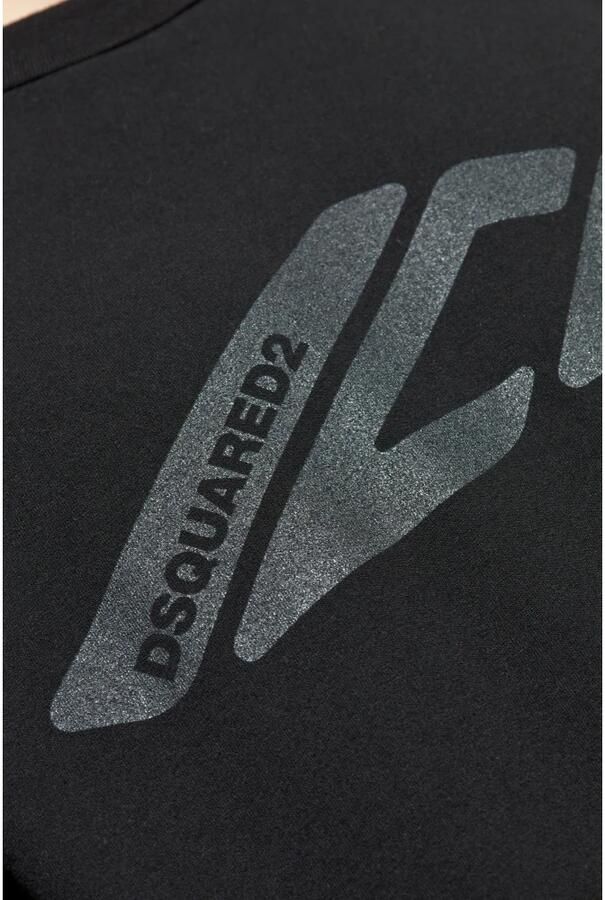 Dsquared2 Zwart Icon Motif Crew Neck T-shirt Black Heren - Foto 3