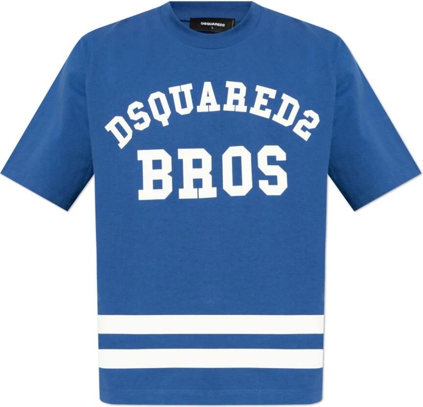 Dsquared2 T-shirt met logo Blue Heren