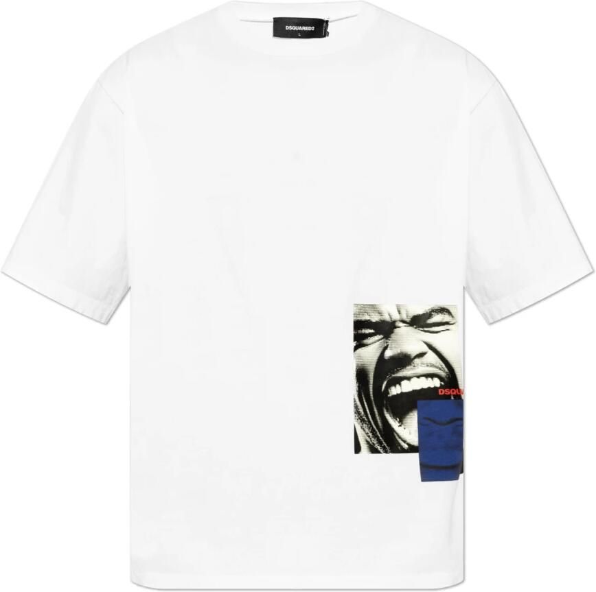 Dsquared2 T-shirt met print White Heren