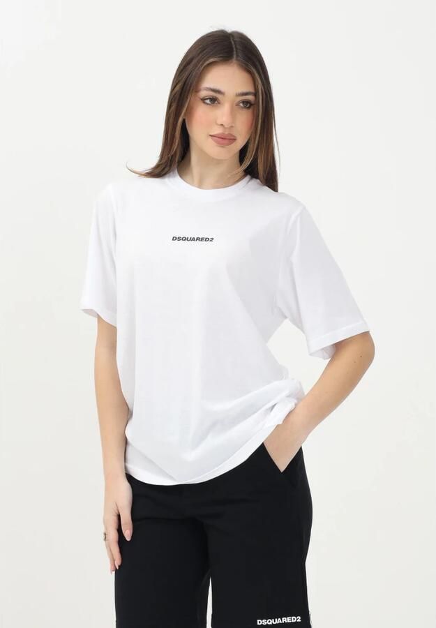 Dsquared2 Wit T-shirt met Korte Mouwen en Logo Print White - Foto 2