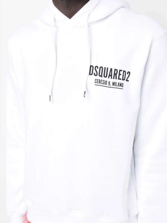Dsquared2 Witte Katoenen Hoodie met Logoprint White Heren