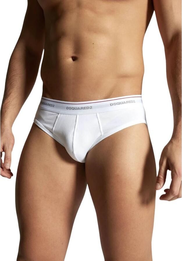 Dsquared2 Logo Driedelige Set Katoenen Slips S White Heren
