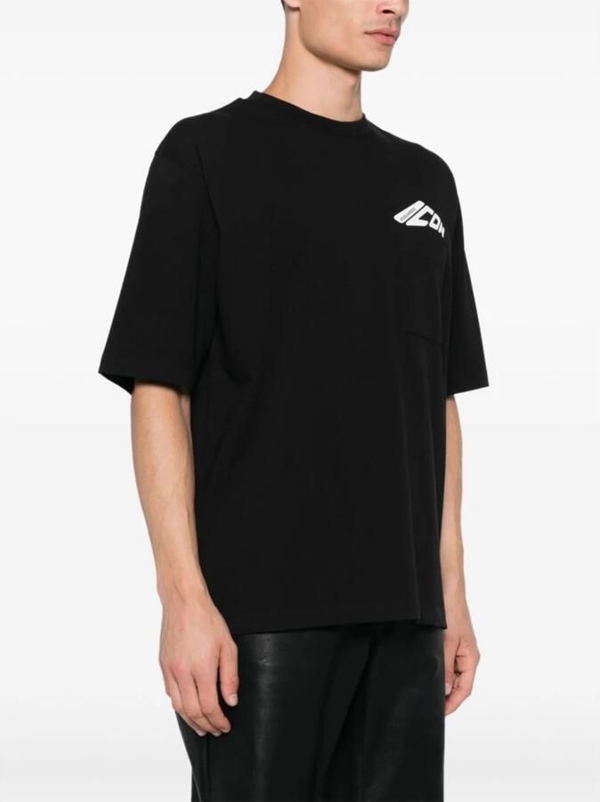 Dsquared2 Katoenen Crew-Neck T-shirt met Voorzak Black Heren - Foto 5