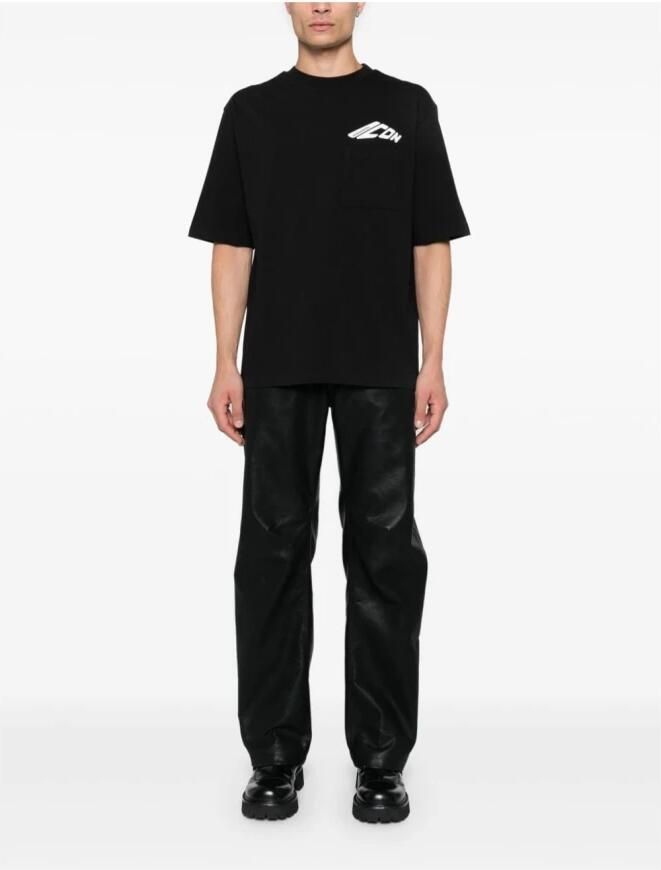 Dsquared2 Katoenen Crew-Neck T-shirt met Voorzak Black Heren - Foto 6