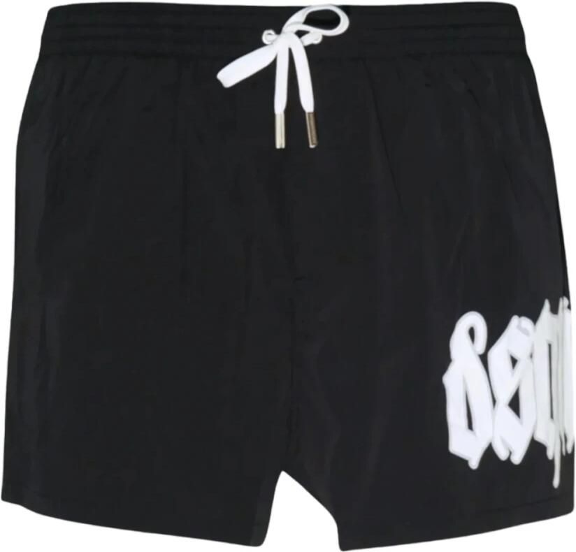 Dsquared2 Zwart Zeekleding Boxer Midi Black Heren - Foto 6