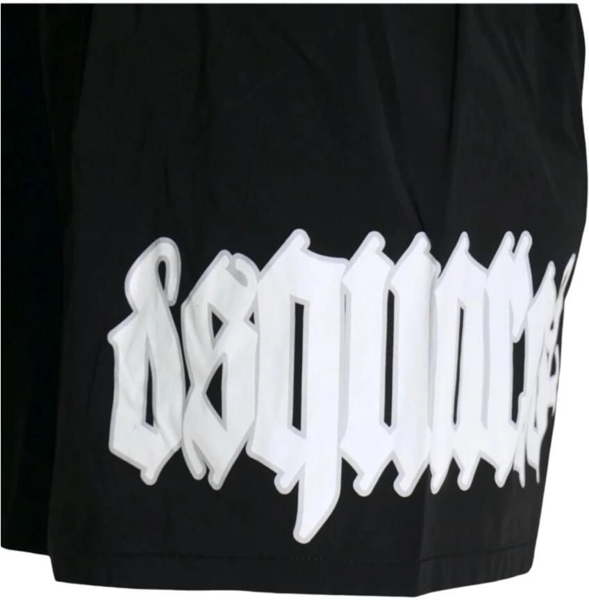 Dsquared2 Zwart Zeekleding Boxer Midi Black Heren