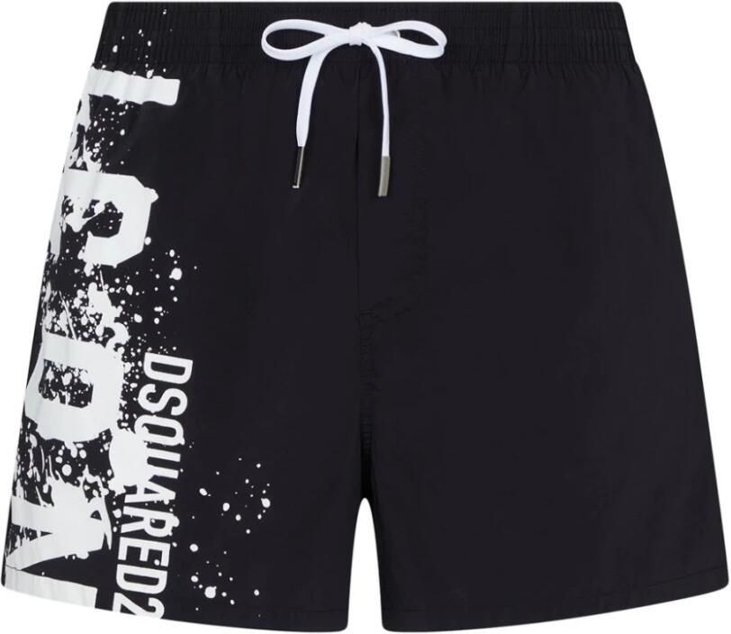 Dsquared2 Zwarte Sea Kleding Boxer Midi Black Heren